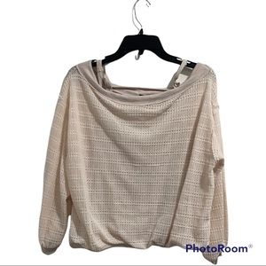 - Free people crochet top sweater size M cream good condition